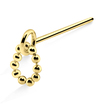 Necklace Shaped Silver Straight Nose Stud NSKA-50